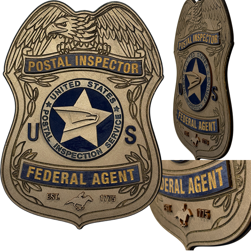 12" badge, USPIS